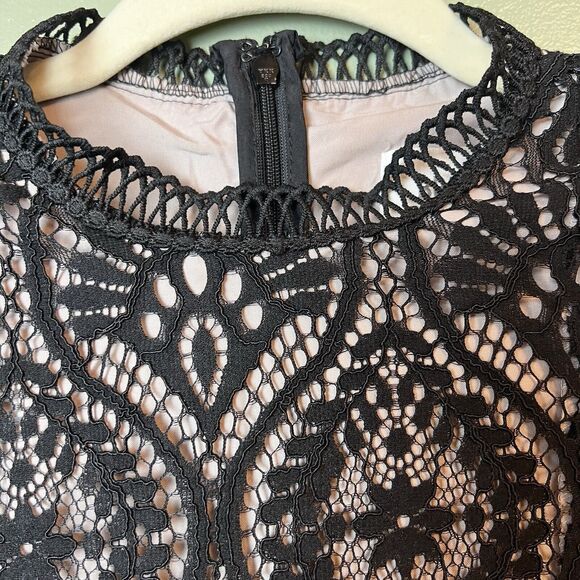 Steve Madden BB Dakota On The List Black Lace Scalloped Dress Sz 6 Revolve - Picture 6 of 16